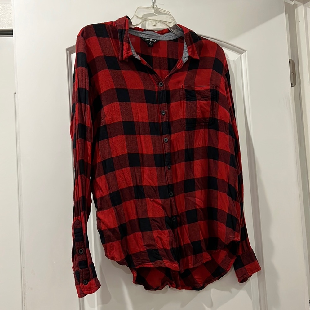 COPY - Lucky Buffalo Plaid shirt with back button detail size L